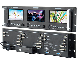 Три экрана предпросмотра RGBlink, 3U (композит/DVI/VGA/HDMI/SDI)