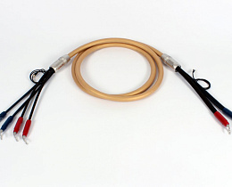 Готовый акустический кабель Van den Hul Mounted set 3T The Cloud SE Hybrid. 5 метров пара. Разъем BERRI bi-wiring (2-4). Цвет: золотой