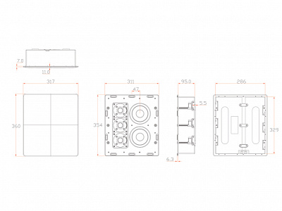 Встраиваемая акустическая система M&K Sound IW150 в корпусе. Металлический прямоугольный гриль под покраску. Цвет: Белый. Встраиваемая акустическая система M&K Sound IW150 в корпусе. Металлический прямоугольный гриль под покраску. Цвет: Белый.