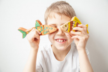 Магнитный деревянный конструктор «Рыбки»