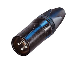 Обжимной разъем XLR Van den Hul NC3MXX Тип Папа. Цвет черный, с посеребренным контактом