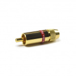 Разъем RCA Van den Hul C-4.0  Цвет золотой. Красная маркировка