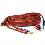 Готовый акустический кабель Van den Hul The Magnum Hybrid 2х2м с разъемами BERRI "банан". Цвет: красный