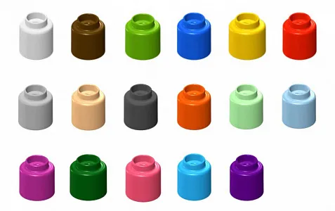 Элемент конструктора одиночный цветной Ботзис (Botzees Color Blocks) 13 (тёмно-зелёный)