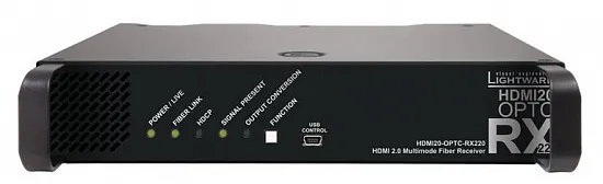 Волоконно-оптический применик-коммутатор Lightware HDMI20-OPTC-RX220-NTQ Волоконно-оптический применик-коммутатор Lightware HDMI20-OPTC-RX220-NTQ