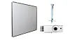 Интерактивная доска Exell 77" EWB7740 с проектором EXD101W креплением DSM-2 и рельсовой системой МОНО-1