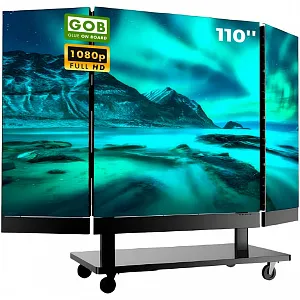 Светодиодный экран КЬЮСТЕЧ (QSTECH) 110" FHD 11012, 2.453х1.430 (раскладной)
